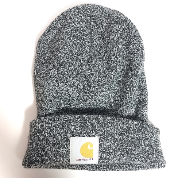 Carhartt Heathered Grey Cuffed Knit Beanie One Size NWOT - Picture 1 of 8